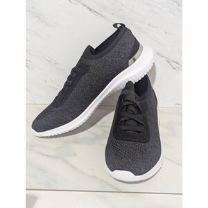 Anne Klein Women's Black Solid Almond Toe Soft Knit Slip-On Sneakers Size 7.5 NW